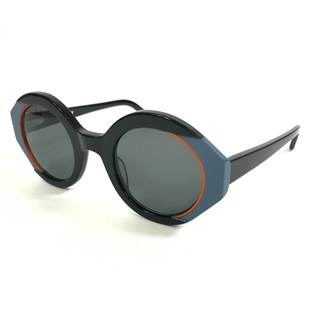 J.F. Rey Sunglasses ANNA 2200 Black Blue Orange Frames w/ Gray Polarized Lenses